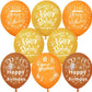 Taihebb Orange Birthday Balloons, 50 Pcs Letter Print Balloons For Girls, Birthday Party Decoration, Suitable For Baby Shower