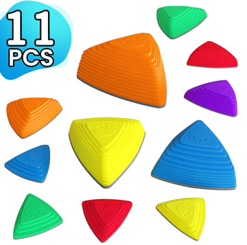 Stepping Stones for Kids Indoor & Outdoor Activity Slip-resistant help to Improve Coordination, Strength and Balance 11 pieces