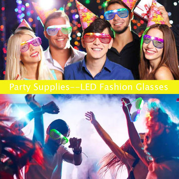 Batweet 60 Pcs Glow In The Dark Glasses, 6 Colors Led Glasses Bulk Party Supplies For Kids And Adults, Glow Neon Party Favors To