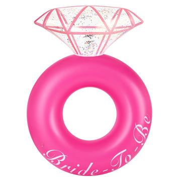 HeySplash Pool Floats, Inflatable Diamond Ring Pool Float, Large Engagement Ring Floatie for Bachelorette Party, Swim Tube River