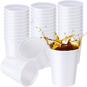 Yungyan 16Oz Stadium Plastic Cups Blank Reusable Drink Tumblers Stadium Cups Party Cups For Birthday Party, Events, Baby Shower,