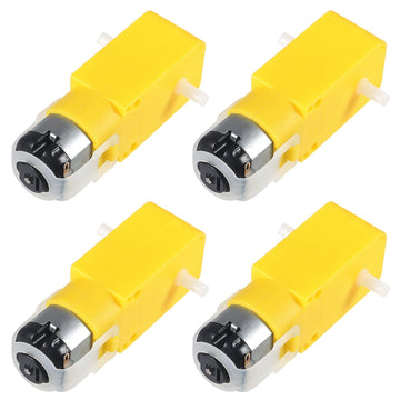 Diann 4Pcs Tt Motor Electric Motor Dc 3V-6V Dual Shaft Geared Motor Gearbox Engine Motor For Smart Car Robot Toys Cars Chassis M