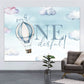 1st Happy Birthday Backdrop for Boy Mr.Onederful Baby Boy Kids One Year Old Party Decorations Banner Supplies Blue Clouds Hot Ai