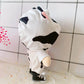 Niannyyhouse Cow Clothes 20Cm(7.8In) Plush Doll Clothes Onesies + Shoe 2-Piece Set Pajamas (Black+White)