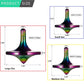 CHEETOP Stainless Steel Spinning Top  enhanced Exquisite Perfect Balance Well Made Metal Desk EDC Little Fidget Toy  Spin Long Time Over 6 Minutes  Great Value (Iridescent  3PCS Large + Medium + Small)