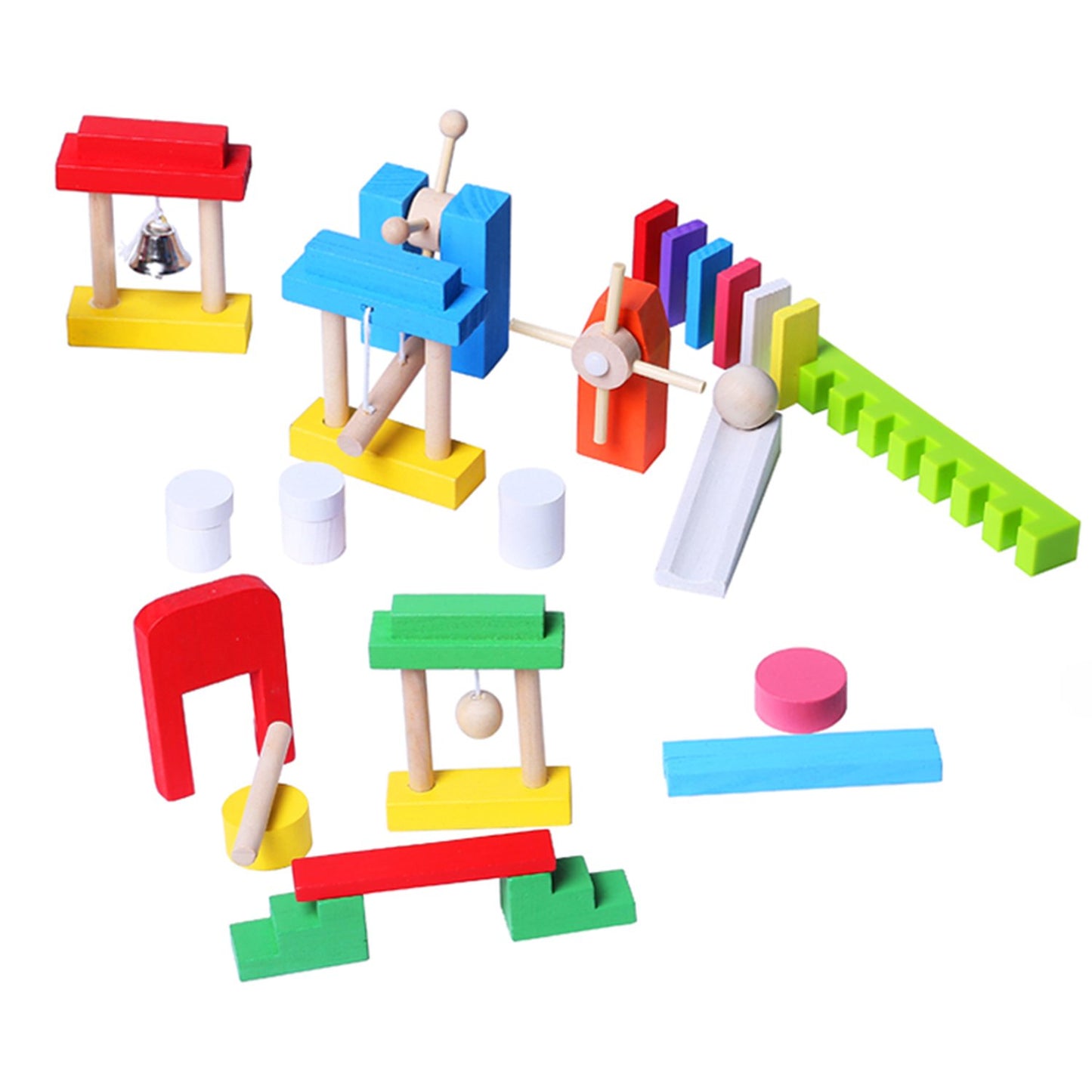 Joqutoys 600 PCS Dominoes Set for Kids  Wooden Domino Building Blocks  6 Colors Bulk Dominoes Racing Tiles Games with Extra 26 Add-on Blocks and Storage Bag  Educational Toys for Kids Birthday Party