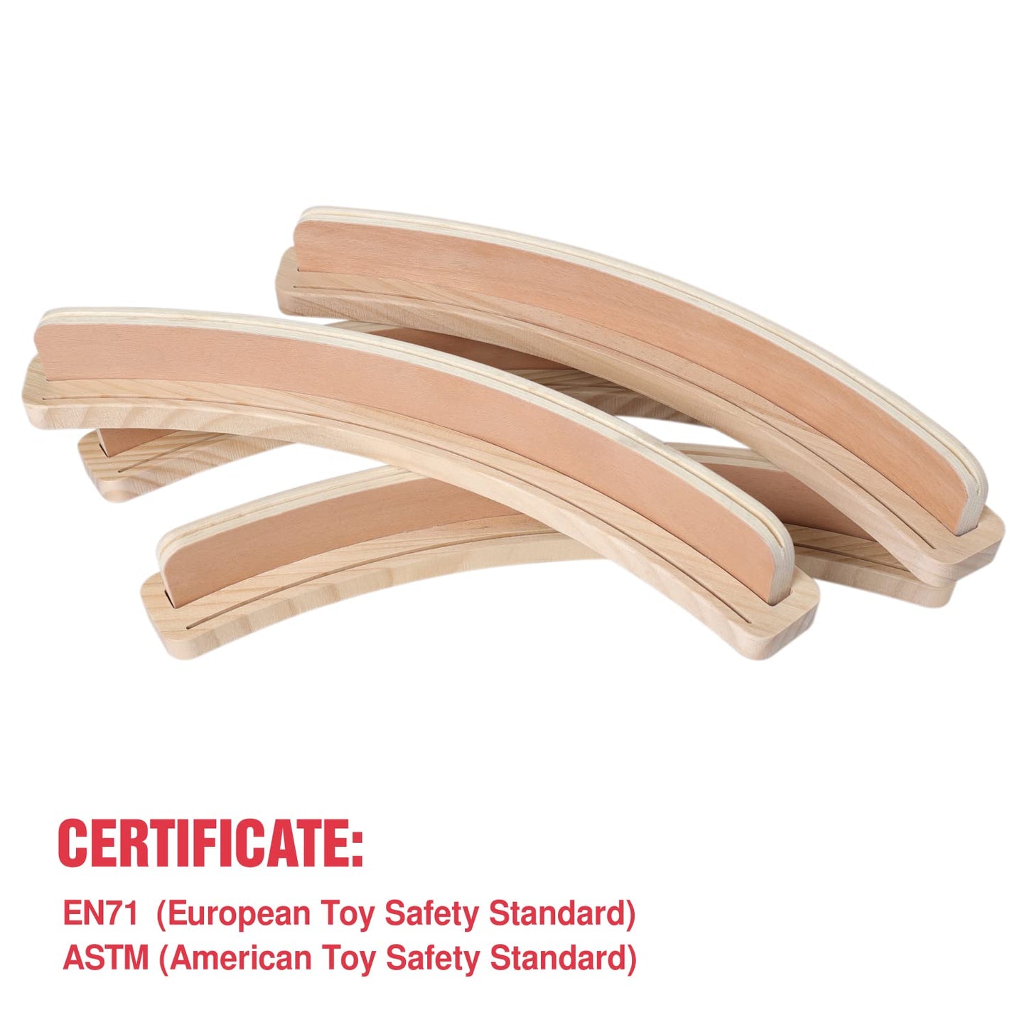 GOTHINK Set of 4 - Cruved Playing Card Holder for Kids mature-themed Seniors 2 Slot Solid Wood Cards Holders for Playing Cards 14 x 1.6 x 1.8 Inch Non Slip Card Deck for Bridge Canasta Strategy Card Games