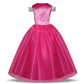 Gjdamfd Little Girls Elegant Pink Princess Dress Up Clothes Halloween Birthday Party Costumes Kids Girls Dresses 3-4T