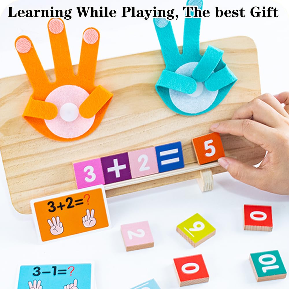 Montessori Toys For 3 4 5 Year Old,Preschool Learning Toys For Toddlers Age 2-4,Educational Math Manipulatives Number Counting B