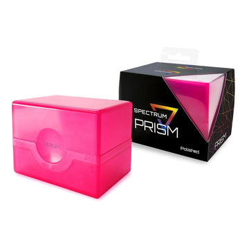 Bcw Spectrum Prism Deck Case - Fuchsia - 1 Ct | Secure Snap Closure Card Deck Case | Fits 100 Double-Sleeved Cards | Trading Car