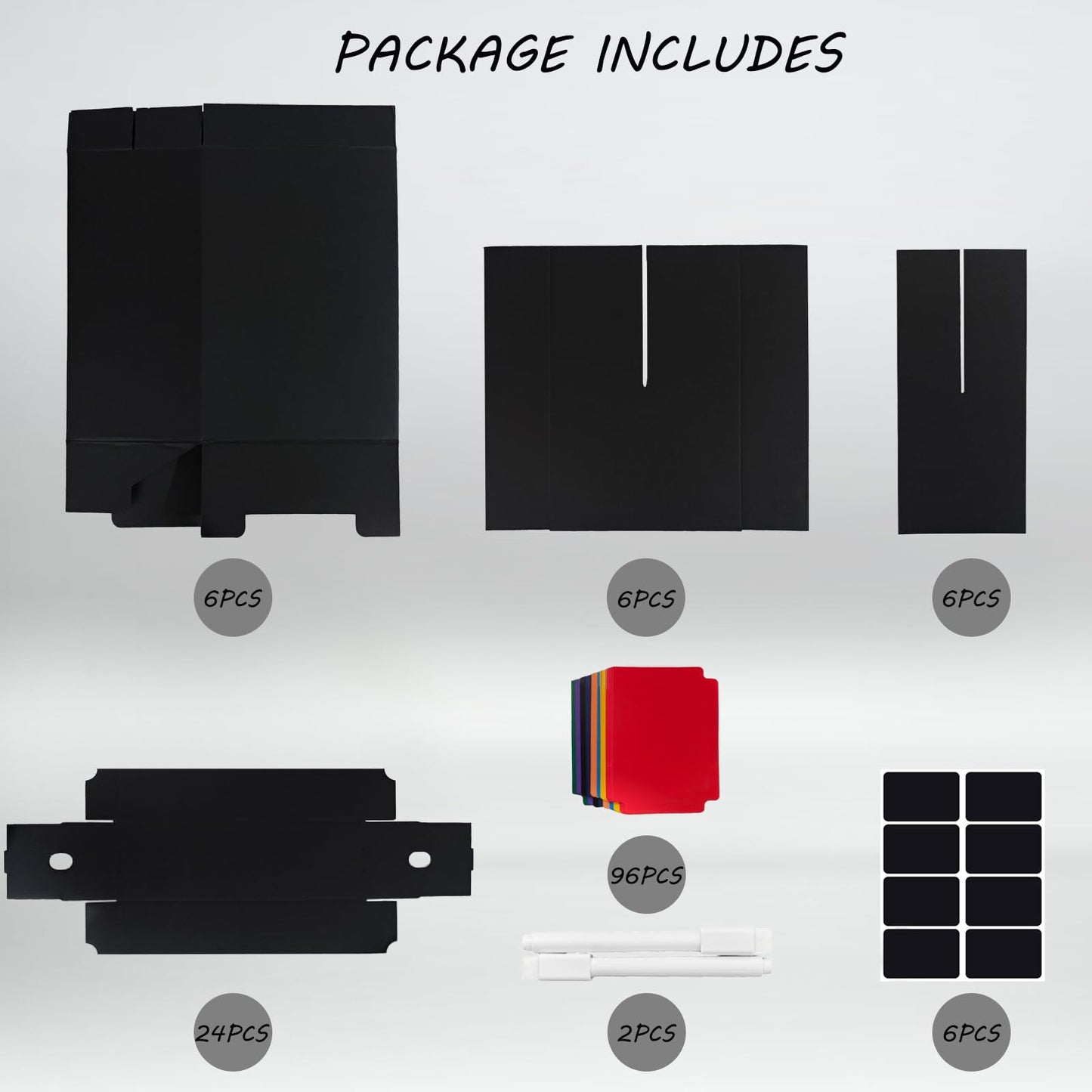 Elsinpapox 6 Sets Trading Card Storage Boxes, Includes 24-750 Ct Boxes & 96 Dividers, 18000+ Trading Cards Organizer For Collect