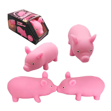 ZHEBAG Cute Pink Pig Stress Toys  Cute Animal Squishy Pig Fidget Sensory Toys Stress Relief Toy Gifts for Children and mature-themeds  Stress Relief Squishy Toys for Kids (4 Pack)