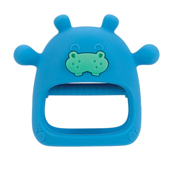 Nuby Silicone Wrist Teething Mitten - Baby Teether Ring - 3+ Months - Hippo