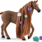 Schleich Horse Club English Thoroughbred Mare Playset - 14 Piece PVC Toy with Brushable Hair, Multi-Color, Model 42582