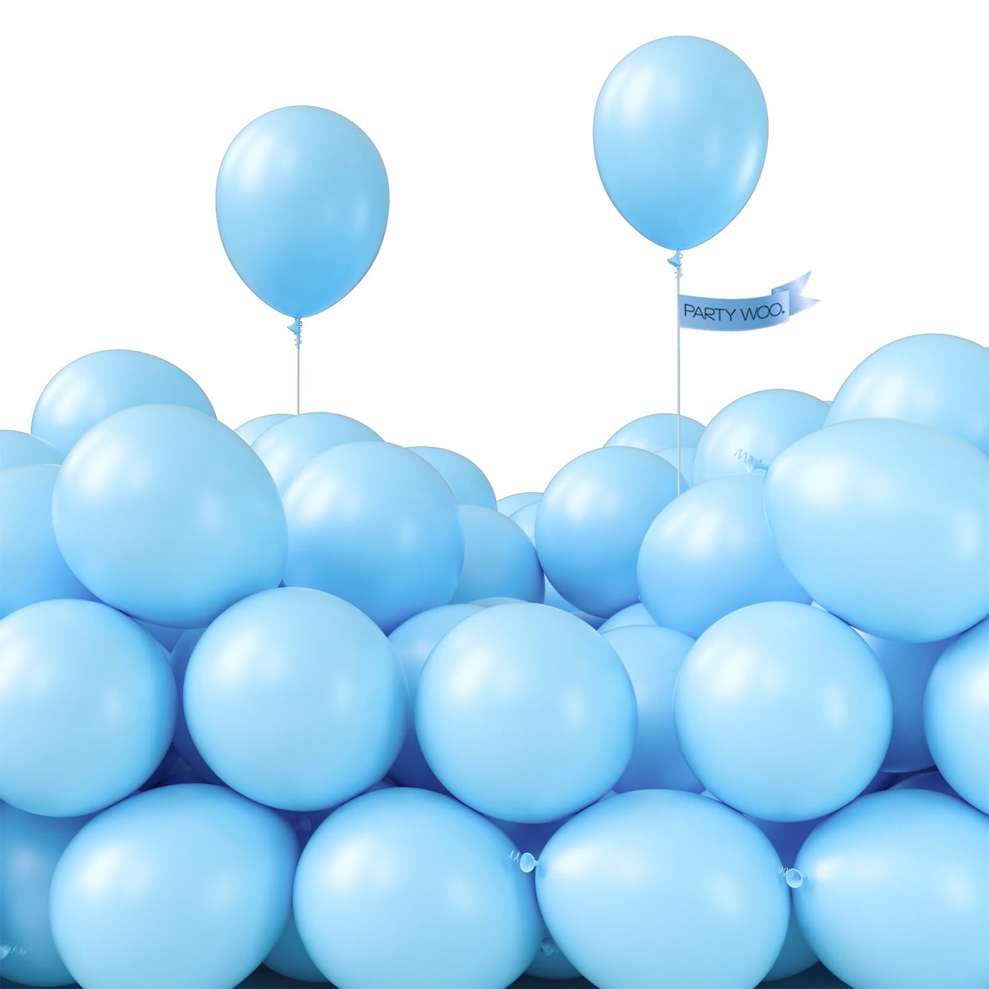 Partywoo Light Blue Balloons, 50 Pcs 5 Inch Matte Blue Balloons, Blue Balloons For Balloon Garland Or Balloon Arch As Party Decorations, Birthday Decorations, Boy Baby Shower Decorations, Blue-Y4