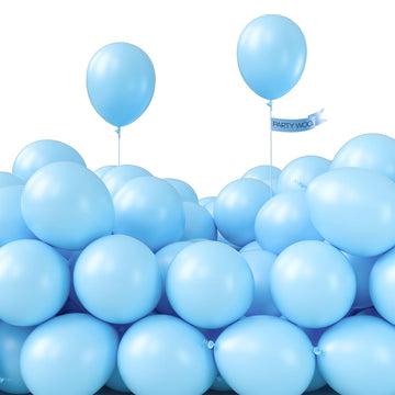 Partywoo Light Blue Balloons, 50 Pcs 5 Inch Matte Blue Balloons, Blue Balloons For Balloon Garland Or Balloon Arch As Party Decorations, Birthday Decorations, Boy Baby Shower Decorations, Blue-Y4