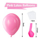 Bezente Pink Balloons Latex Party Balloons - 150 Pack 5 Inch Matte Pink Helium Balloons For Birthday Wedding Anniversary Baby Sh