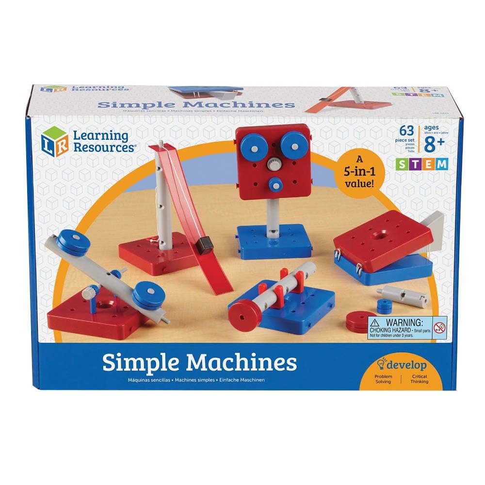 Learning Resources Simple Machines, Stem, Early Engineering Toy Set Of 5