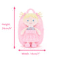 Onetoo Toddler Backpack Kids Backpacks With Soft Light Baby Dolls In Pink Polka Dots Dress 9.5'