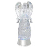 Eldnacele Snow Globe Angel Statue - Lighted, Glittering, Battery Operated, Multi-Color Changing, Model AG002-H, Christmas Decoration