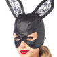 Bunny Leather Black Mask