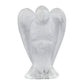 Rockcloud Healing Crystal Gemstone Carved Pocket Guardian Angel Figurines 1.5 Inch
