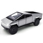 Cybertruck Model: 1/24 Diecast Metal Toy Trucks with Lights and Sounds, Mini Vehicles Toys for Boys, Ages 3 and Up (Silver)