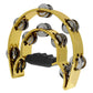 Milisten Double Row Rattle Tambourine Metal Child Golden Double Layer