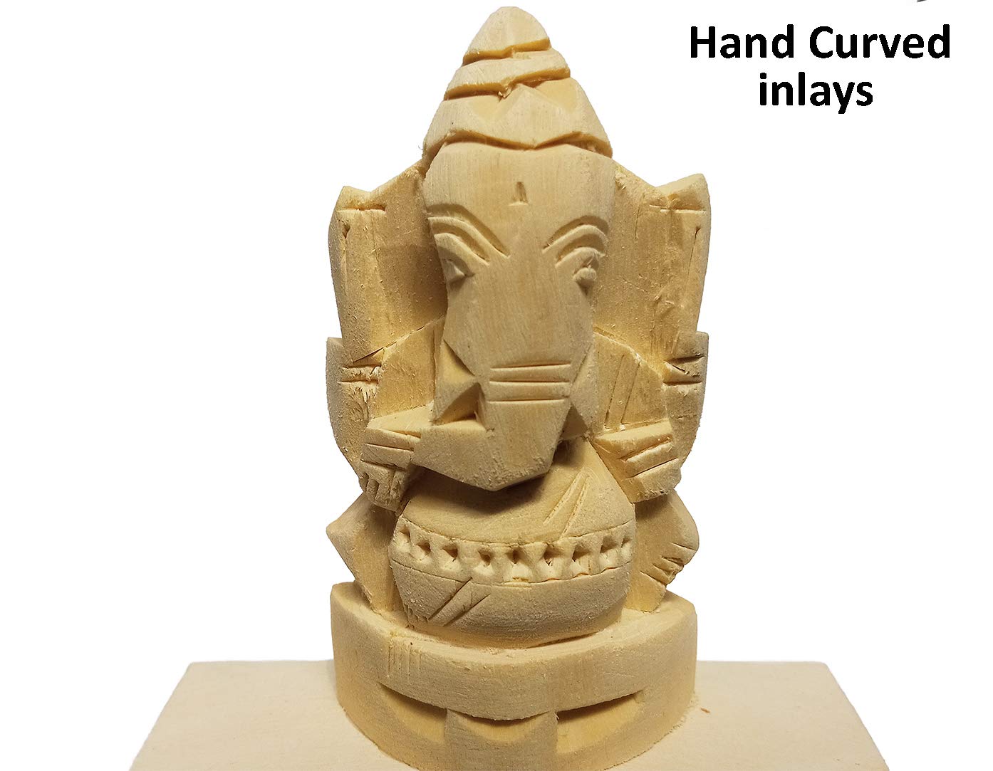 JDS Puja Articles - Vellerkku Root Vinayagar Original - Swetharka Ganesh - Thelle Gilledu Ganapathi - White Ganesha - with Stand