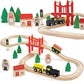 HYPERLIVING Wooden Train Set for Toddler  39 Pcs Wooden Train Track Fits Thomas  Brio  Chuggington  Melissa and Doug - Expandable  Changeable- Train Toy for 3 4 5 Year Old Boys Girls