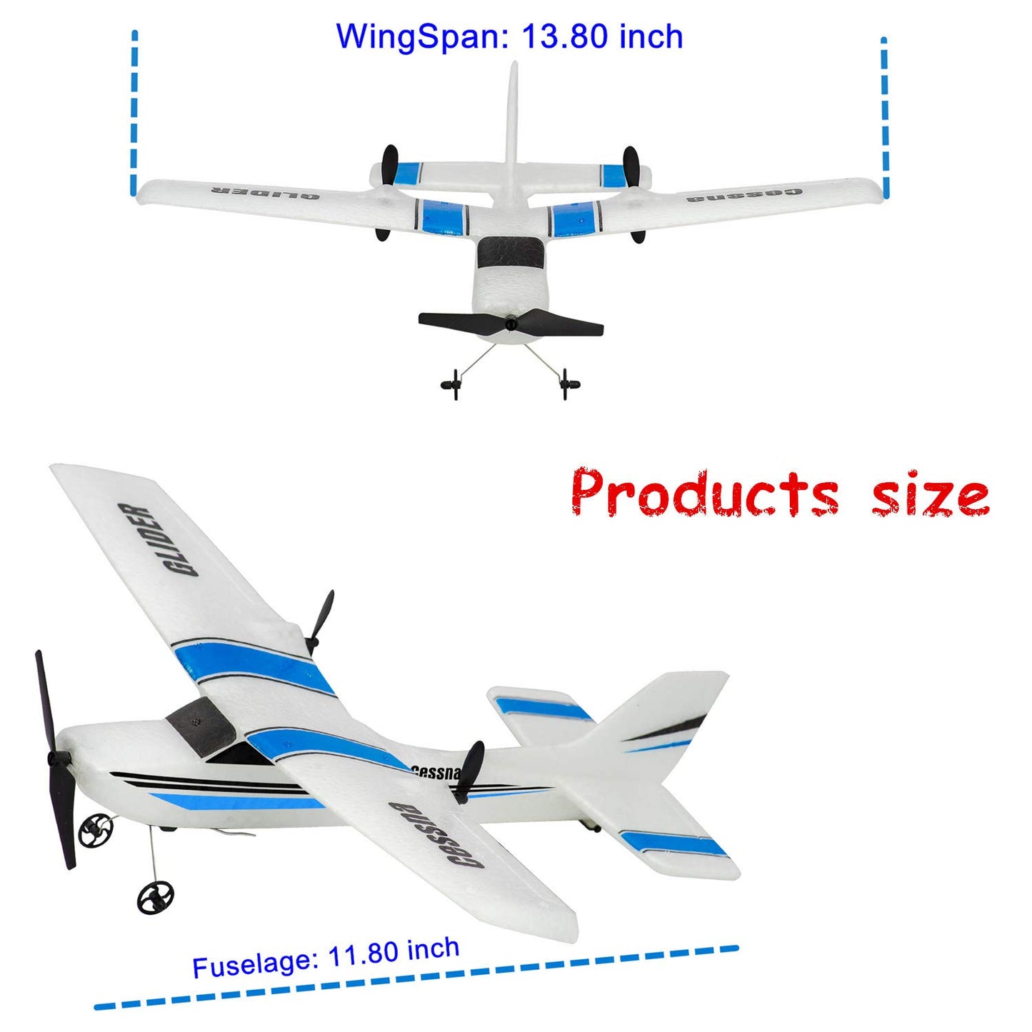 Landbow Rc Plane, 2.4Ghz 2 Channels Remote Control Airplane Ready To Fly,Styrofoam Rc Plane With 3-Axis Gyro,Stability Flight Rc