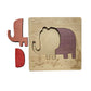 Ekoplay 3 Piece Playful Elephant Wooden Puzzle for Kids, Jigsaw Puzzle for Pre-School Kids, Learning Educational Toys Gifts for