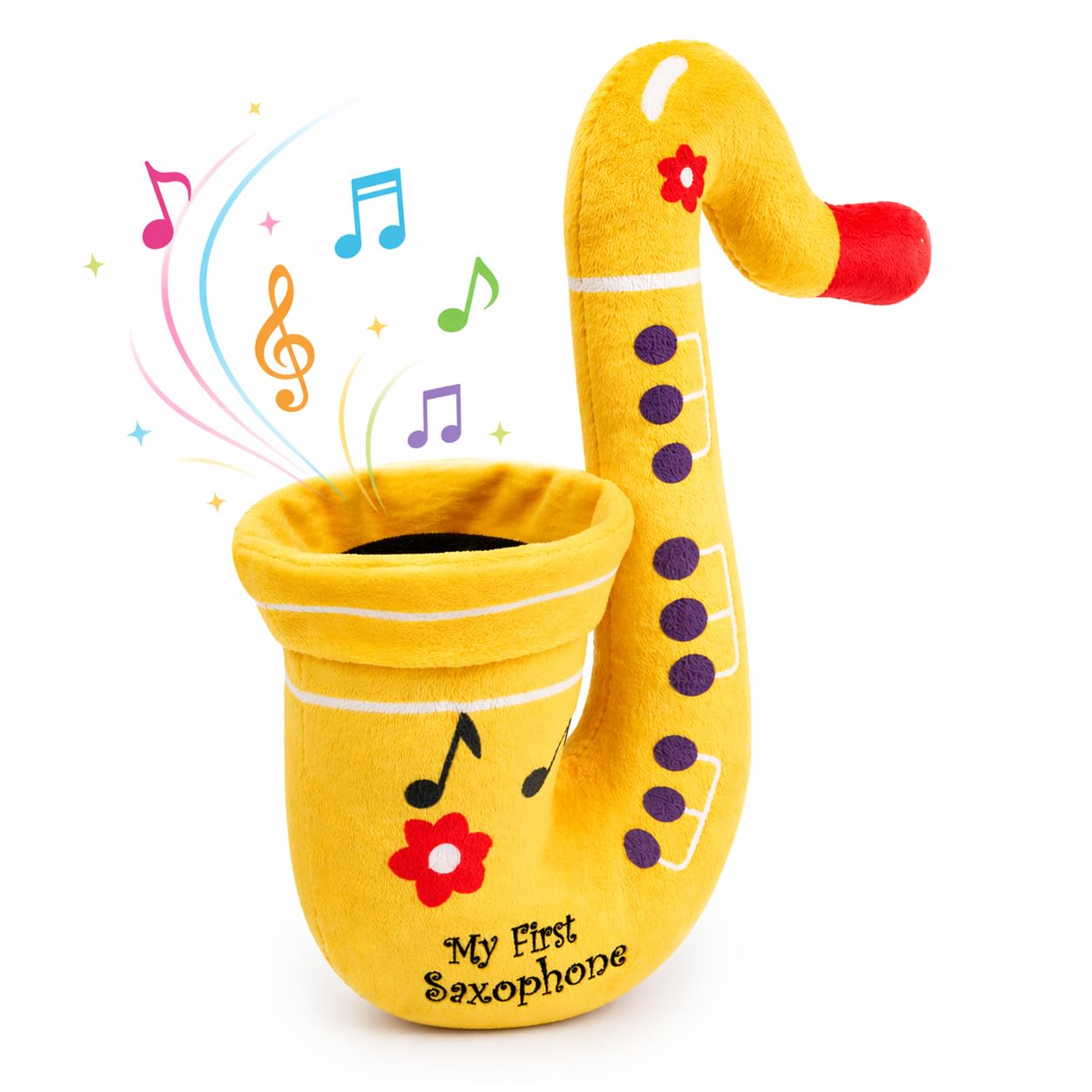 June Garden 6.5 My First Saxophone - Musical Soft Plush Toy for Infants and Toddlers