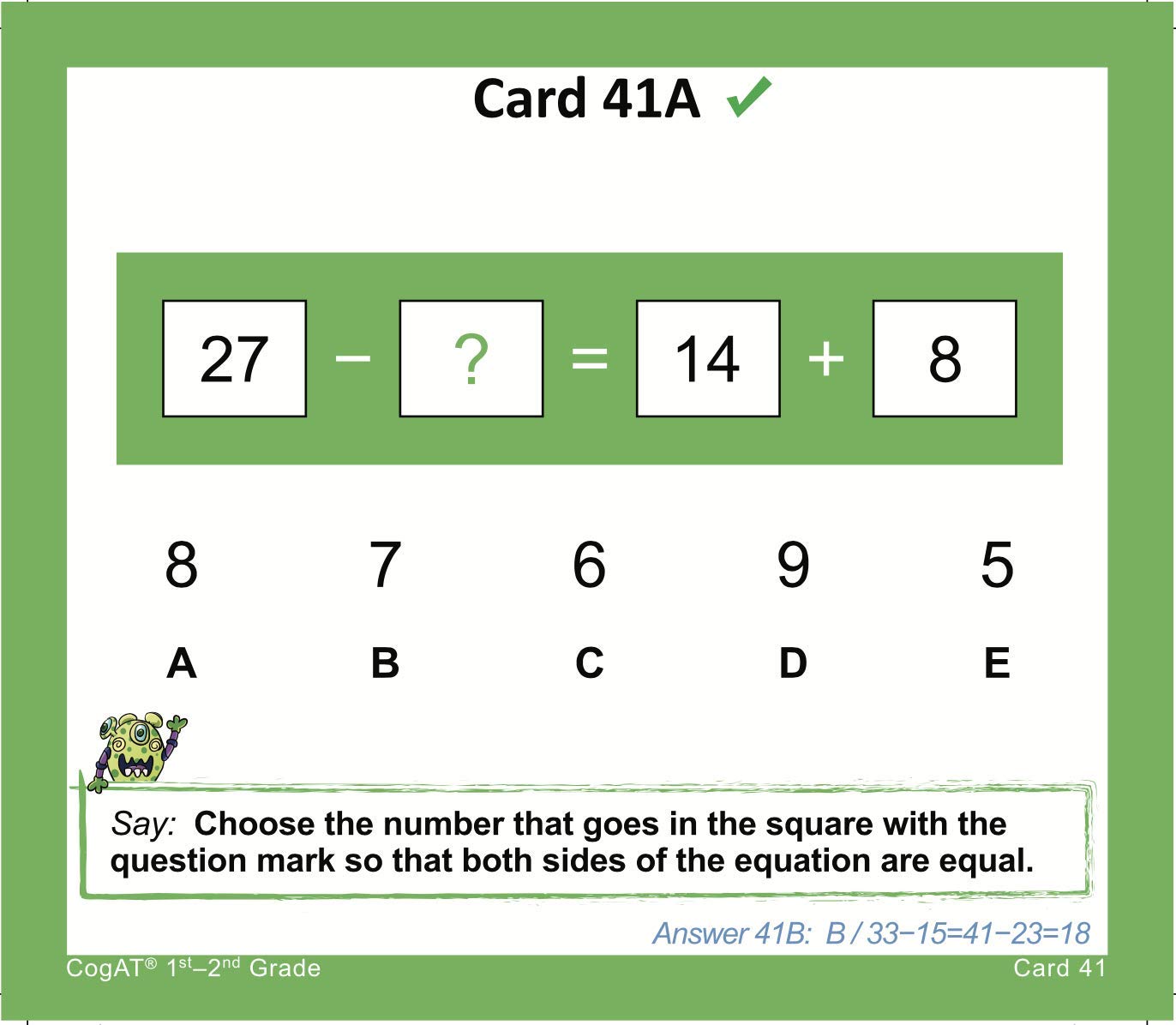 Testingmom.Com Cogat Test Prep Flash Cards Grade 1-2 (Level 7-8) 140+ Practice Questions Tips For Higher Scores On The 1St-2Nd Grade Cogat Verbal & Non-Verbal