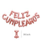 Letter Balloons Feliz Cumpleanos Rose Gold Balloon Happy Birthday Balloons Birthday Banner Decoration Party Decoration Supplies