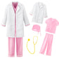 Reliparty Kids Doctor Costume Set With Cap And Accessories 5 Piece Set, Pink,120