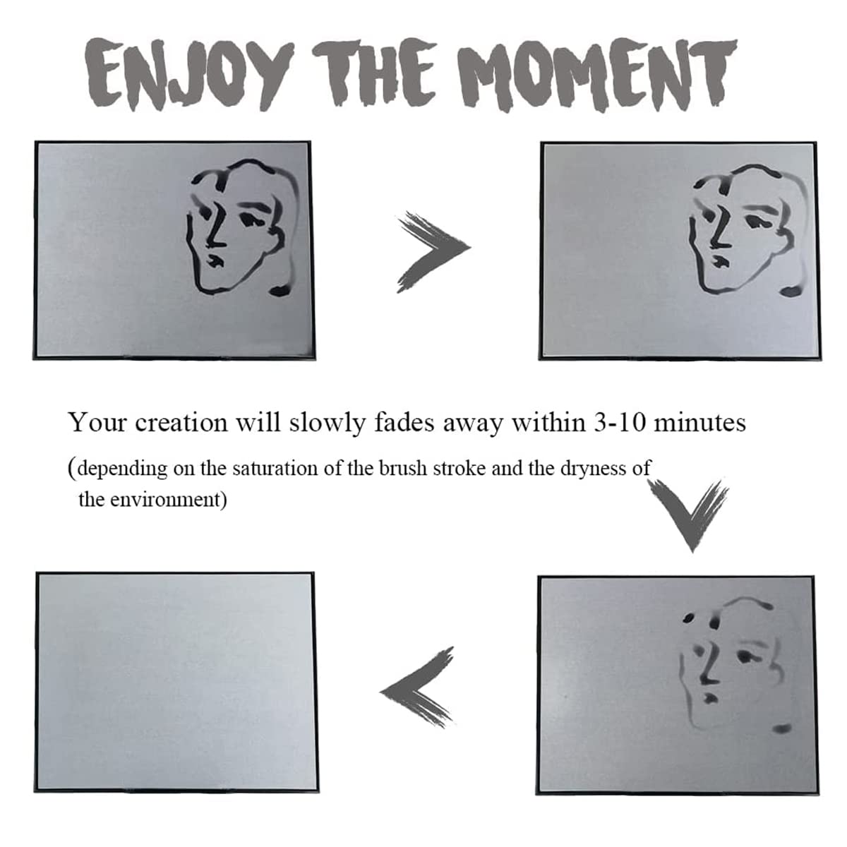 Aovoa Inkless Water Drawing Board With Zen Garden And Sand Sphere, Buddha Water Drawing Board, Zen Meditation Board, Zen Sand Tr