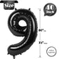 9 Balloon, Black Number Balloon 40 Inch, Black Party Decorations, Giant Birthday Decorations For 9Th 19Th 29Th 90Th, Number 9 Ba