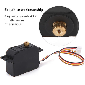Dilwe Rc Car Servo,Durable Plastic Gear Servo For Wltoys 12428/12427 1/12 Rc Car Upgrade Spare Parts