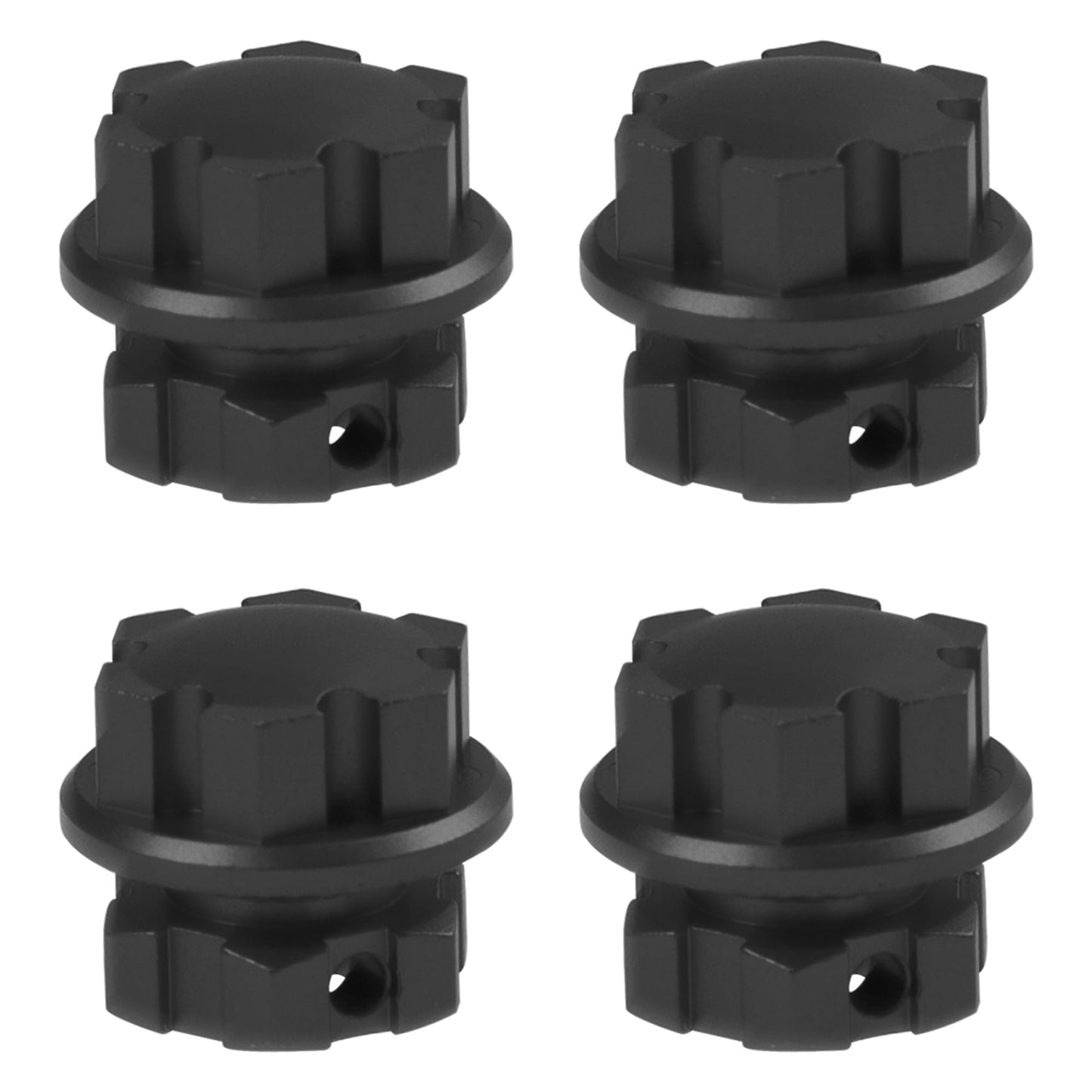 Vgoohobby Aluminum 17mm Splined Wheel Hubs Adapter & Nuts #8654 Compatible with Traxxas 1/10 E-Revo 2.0 Maxx & 1/8 Sledge RC Car