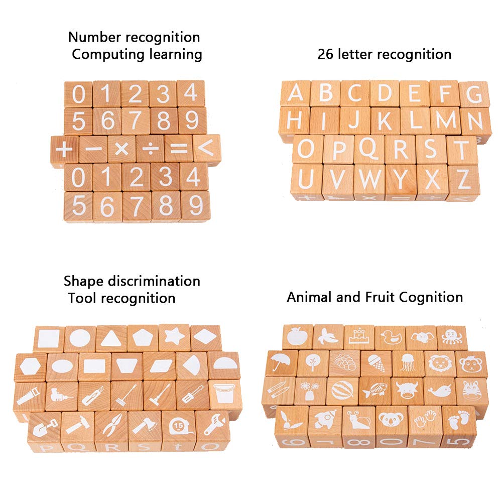 Wooden Blocks,31 Pcs Abc Building Blocks,Wooden Alphabet Baby Blocks,Counting & Building Block Set,Blocks Toys For 3+ Year Old,1.18Inch,Gifts