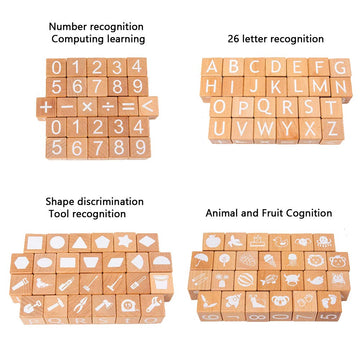 Wooden Blocks,31 Pcs Abc Building Blocks,Wooden Alphabet Baby Blocks,Counting & Building Block Set,Blocks Toys For 3+ Year Old,1.18Inch,Gifts