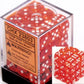 Chessex Dice d6 Sets: Orange with White Translucent - 12mm Six Sided Die (36) Block of Dice