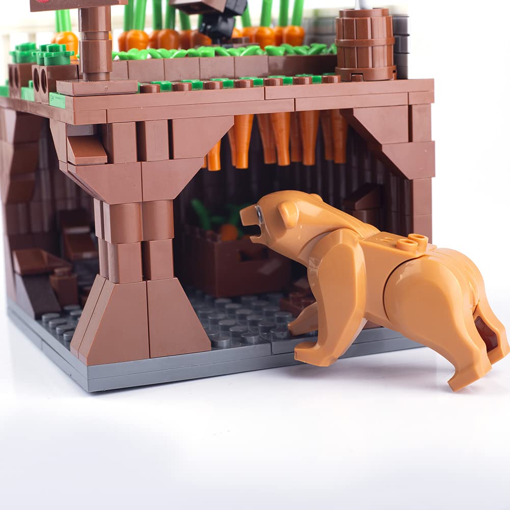 Hgkj Toy Brick-Halloween Guardian Carrot Building Block Set-100% Compatible With All Major Brands-Suitable For Birthday Gifts And Halloween Surprises(Turnip Guard Station)