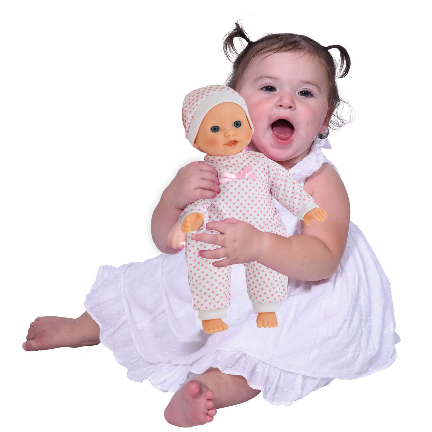 14 Inch Soft Body Caucasian Baby Doll - Newborn Dolls For Girls With Doll Pacifier
