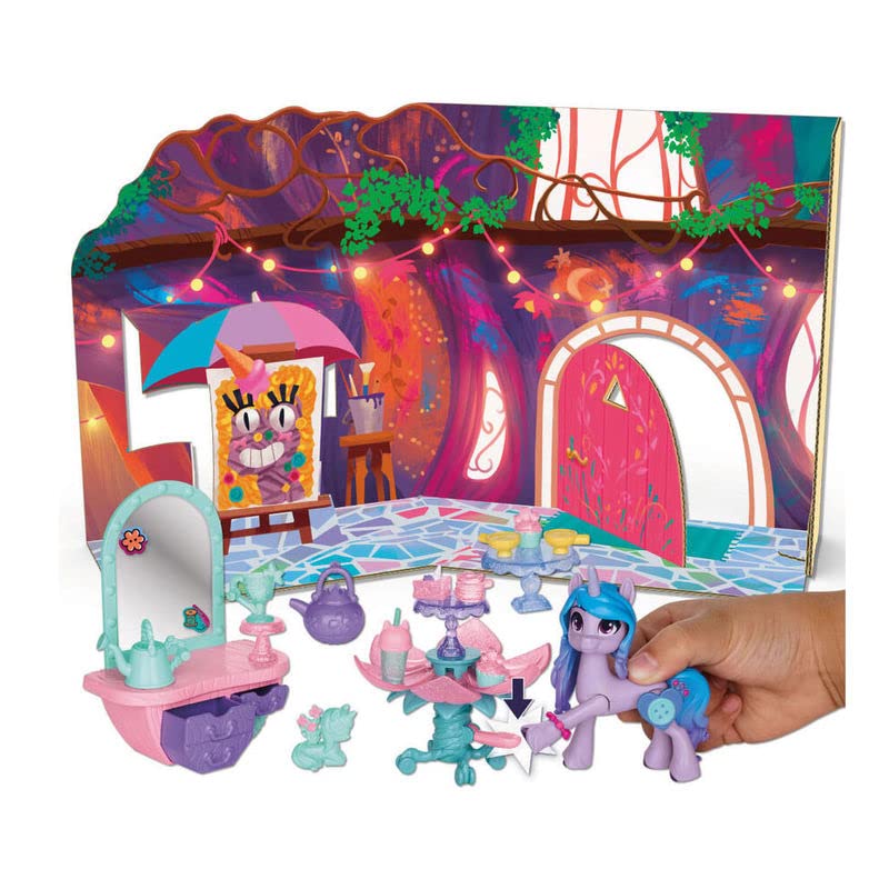 My Little Pony: Make Your Mark Toy Unicorn Tea Party Izzy Moonbow - Hoof to Heart Pony with 20 Accessories for Children 3+