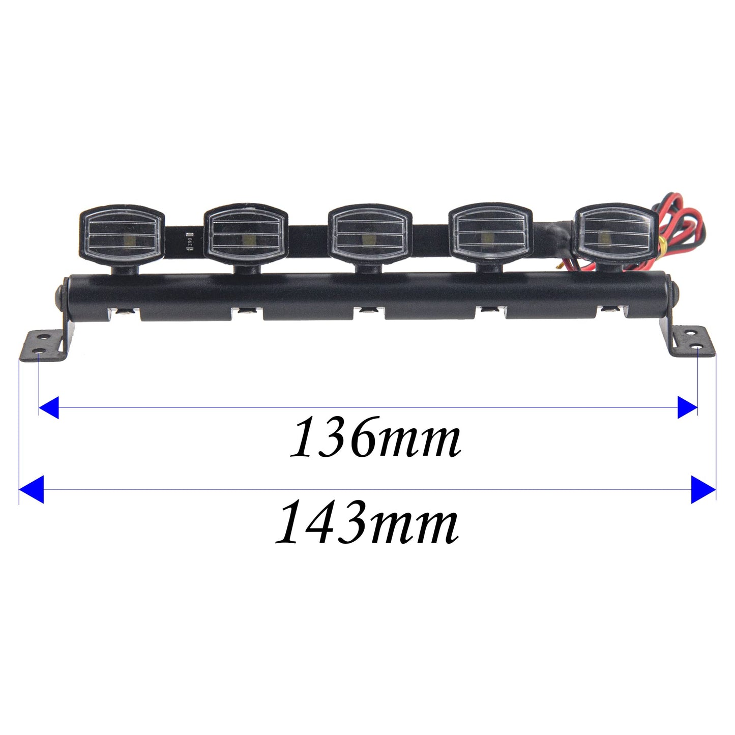 Vgoohobby RC LED Light Bar Roof LED Lamp Body Shell Roof Light Compatible with Traxxas TRX-4 SCX10 90046 D90 SCX10 II CC01 Redca