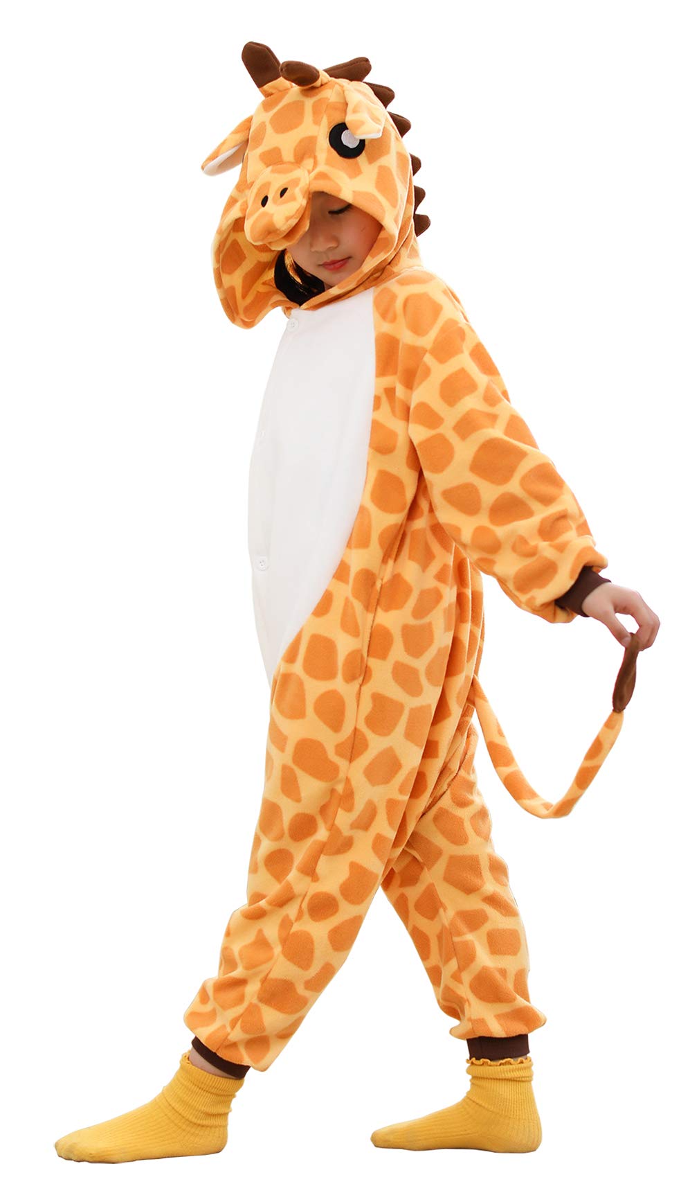 Kianmacar Kids Animal Onesie Pajamas Halloween Costume Cosplay Sleepwear (Age:Over 4 Years Old)