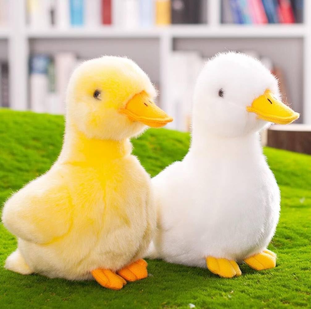 Backlood Toys 8 Inch Small Yellow Duck Plush Stuffed Toy - Acrylic Fiber, Cute Design