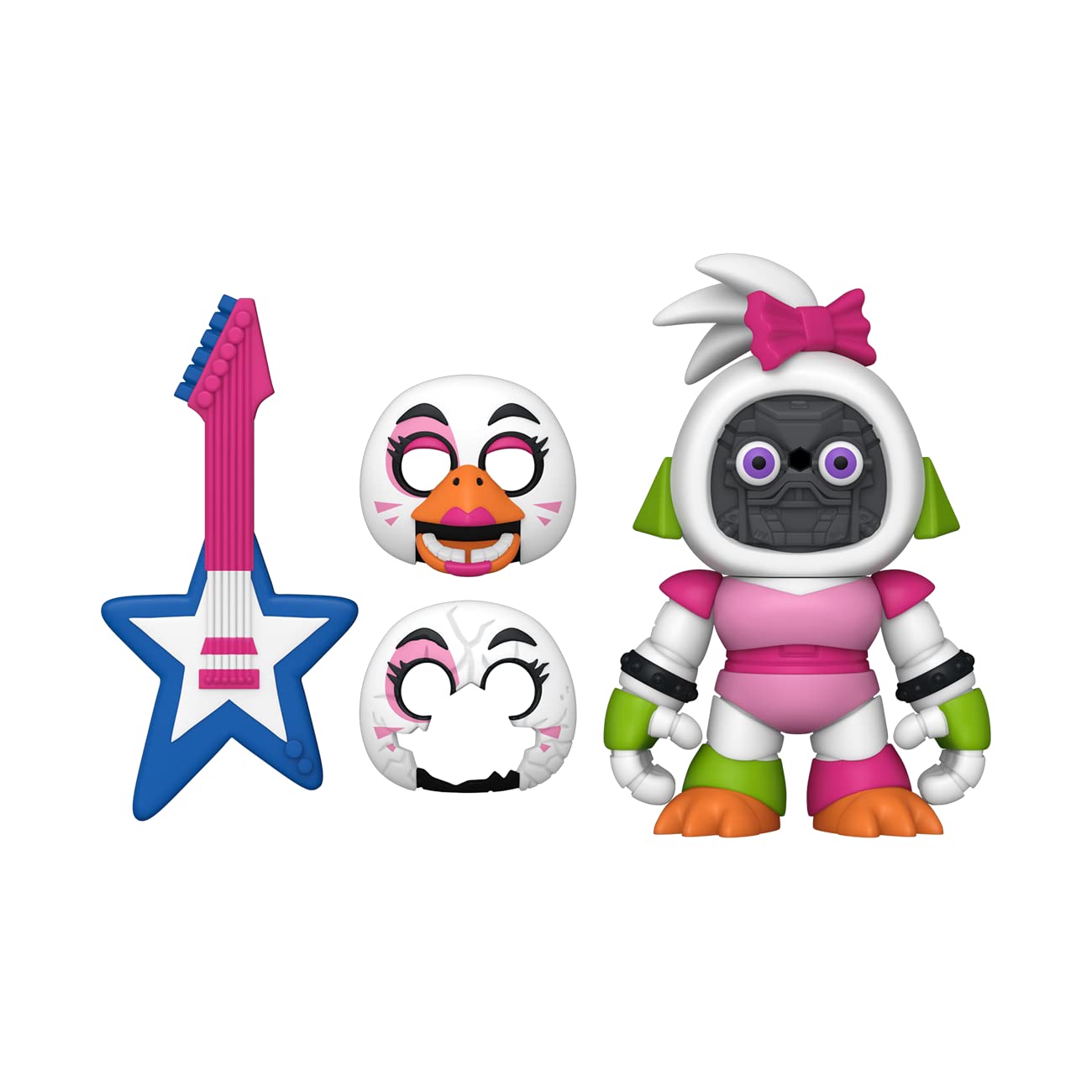 Funko FNAF Montgomery Gator & Glamrock Chica 2-Pack Vinyl Figures - Collectable Multicolor Official Merchandise, Model 70818